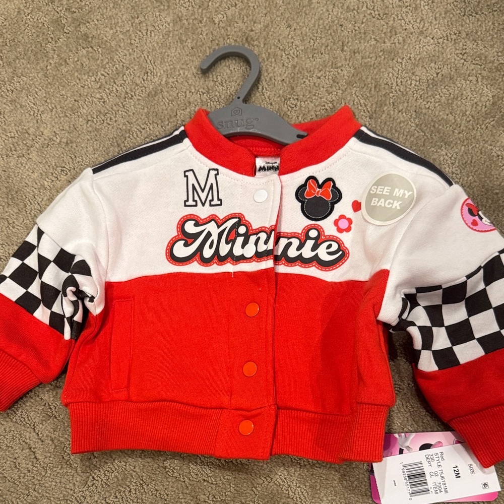 Disney Red, White & Black Minnie & Daisy 'Best Friends' Jacket
